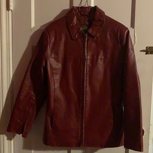 Medium Red Genuine Leather Jacket